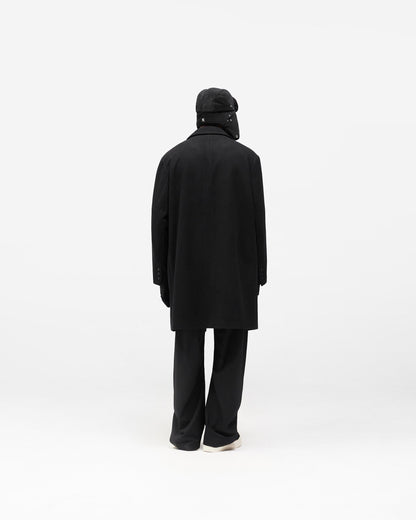 Relaxed Overcoat - Jet Black