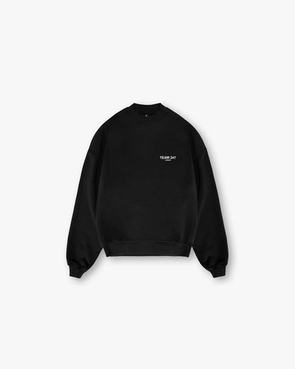 Team 247 Oversized Crew - Jet Black
