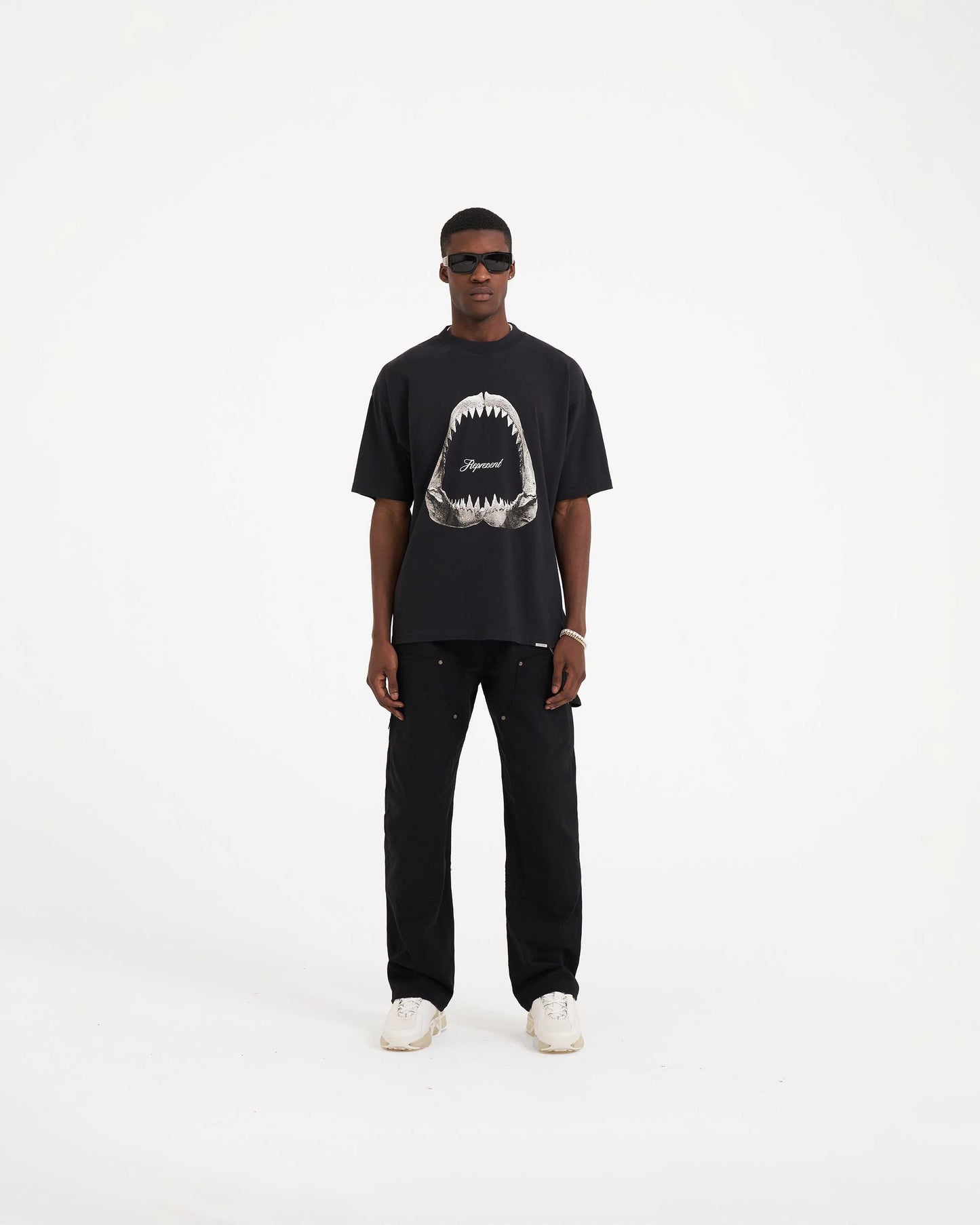 Shark Jaws T-Shirt - Off Black