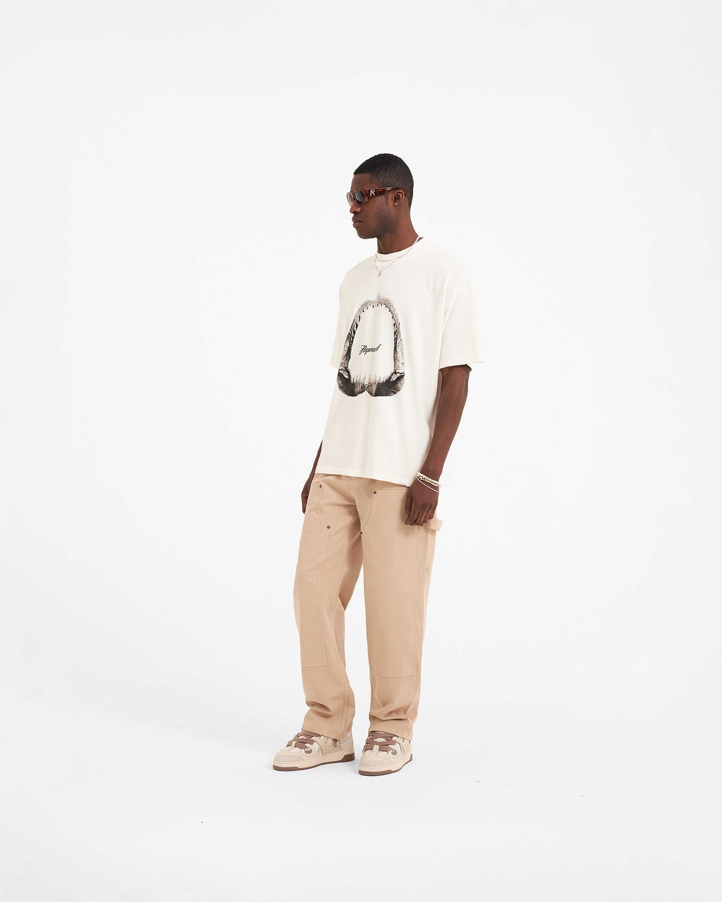 Shark Jaws T-Shirt - Flat White