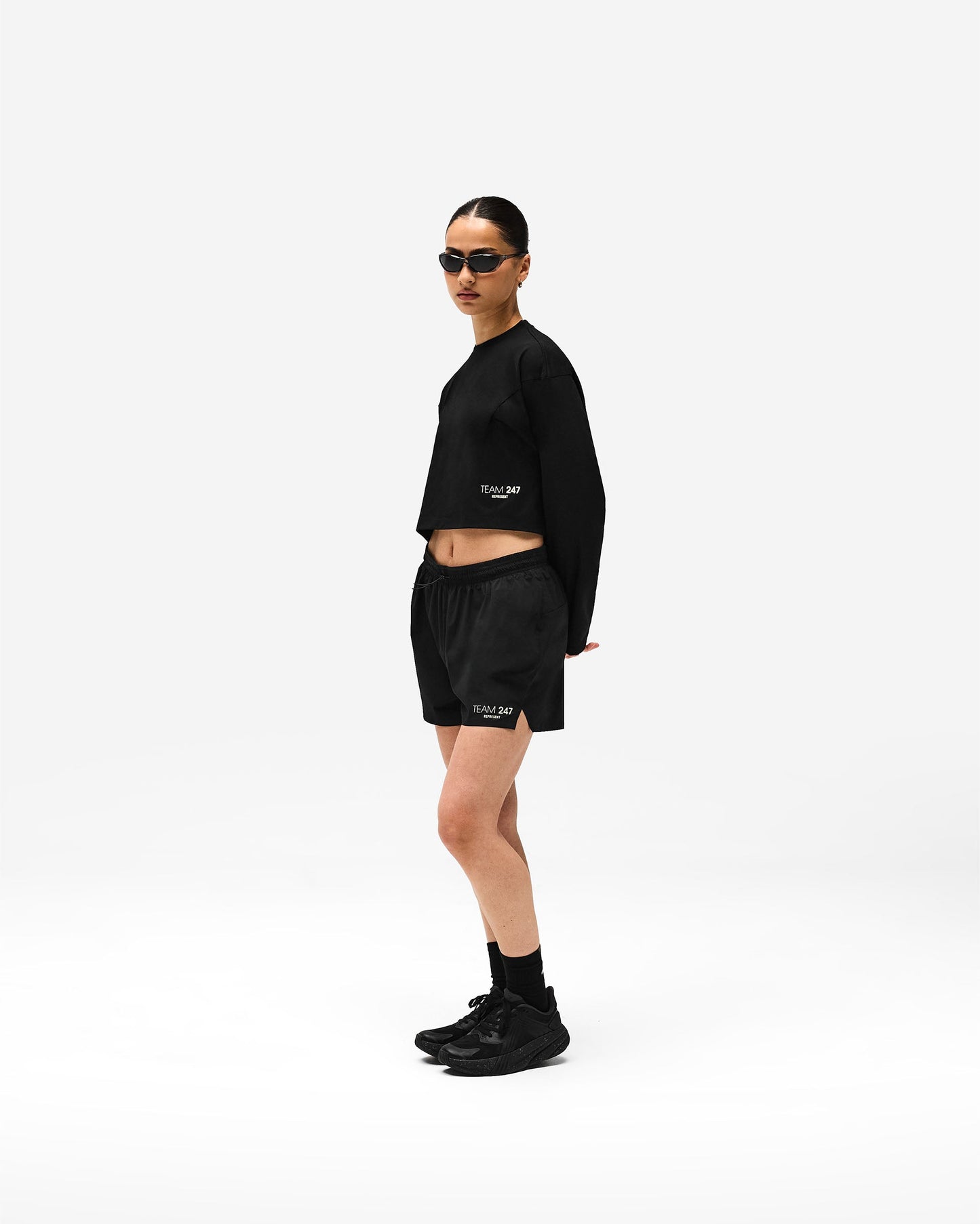 247 DNA Cropped Training T-Shirt - Black