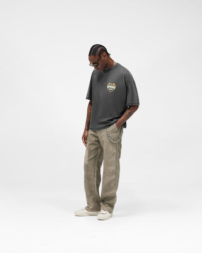 Angel Border T-Shirt - Stained Black
