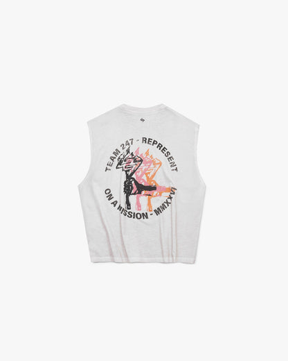 247 Torch Boxy Tank - Bleach Wash