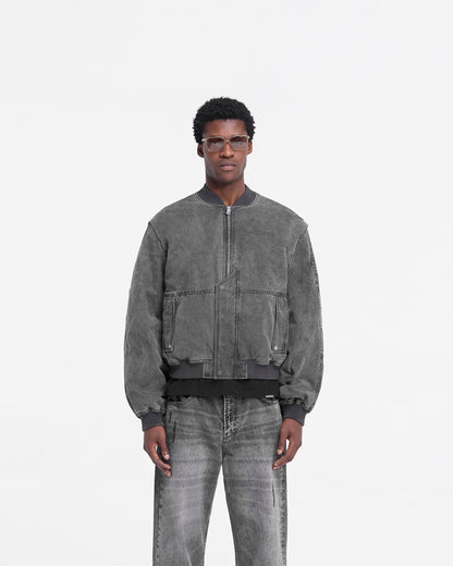 Inset Sleeve Bomber - Stained Black