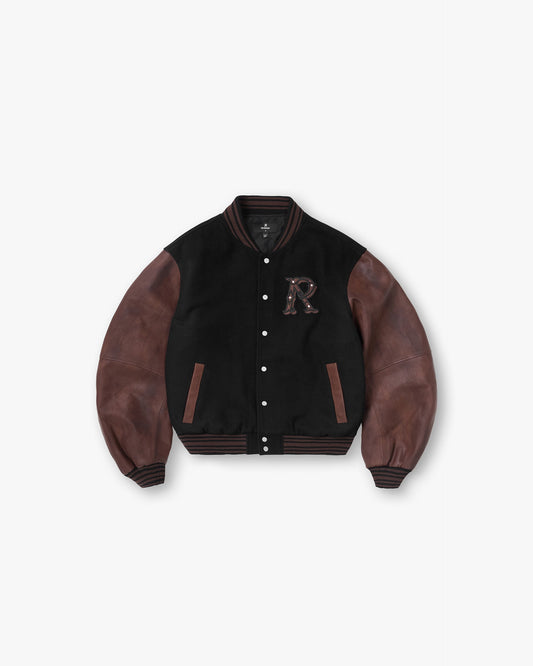 Varsity Bomber - Jet Black