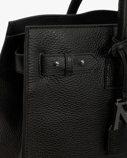 HTN XL Leather Bag - Black
