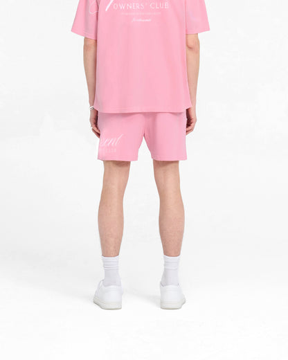 Represent Owners Club Script Mesh Shorts - Pink