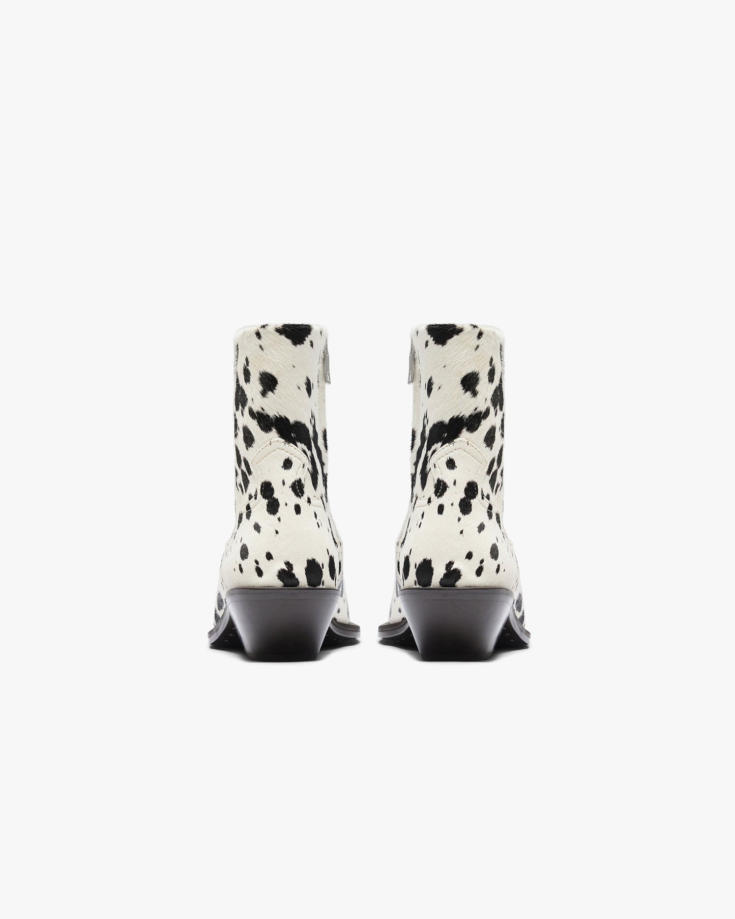 Michael Zip Boot Cowhide - Flat White Black