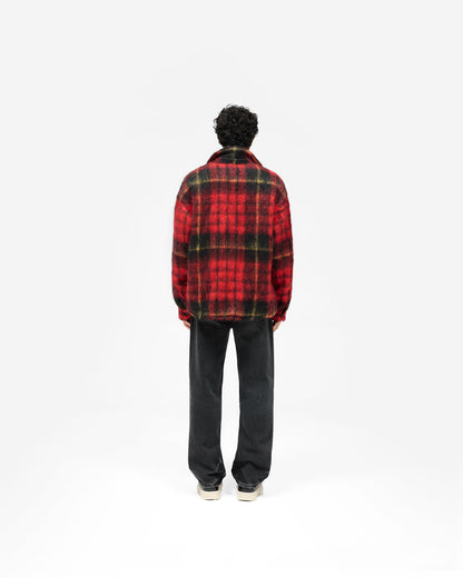 Mohair Overshirt - Red Check