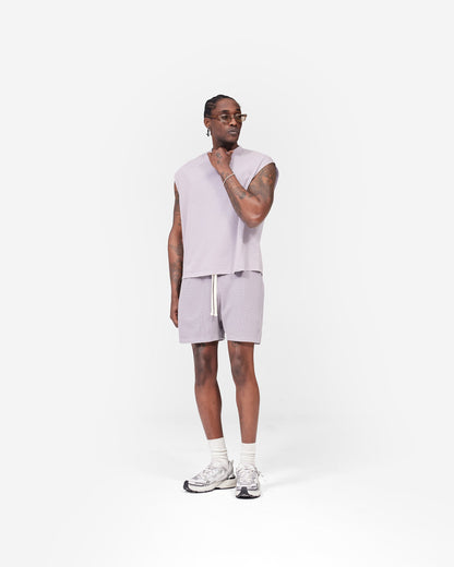 Initial Waffle Shorts- Mist