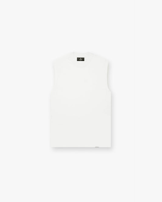 Initial Boxy Tank - Flat White