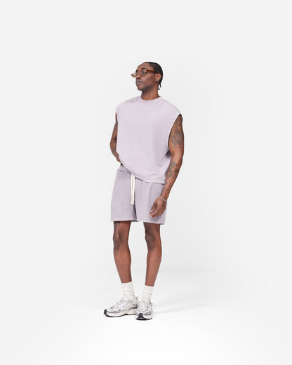Initial Waffle Shorts- Mist