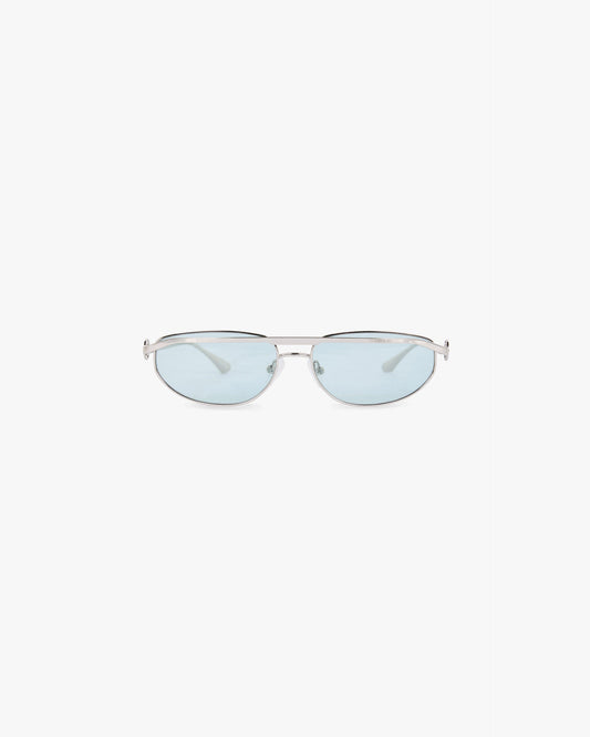 Slim Aviator Sunglasses - Silver Matcha