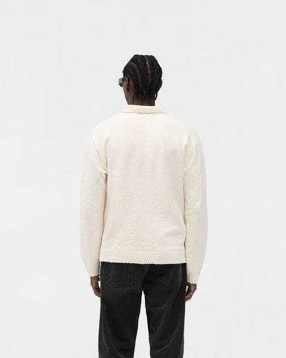 Knitted Polo - Aged White