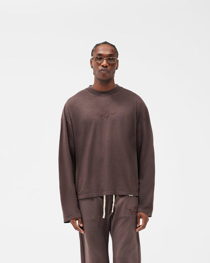 EngLAnd Long Sleeve T-Shirt - Washed Brown