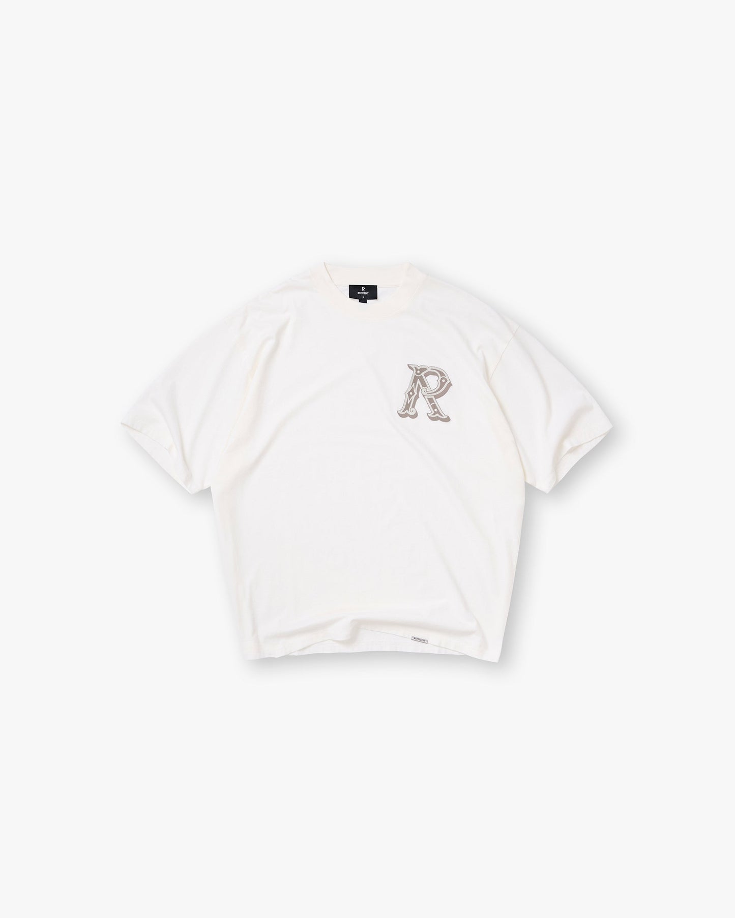 Western Initial T-Shirt - Flat White