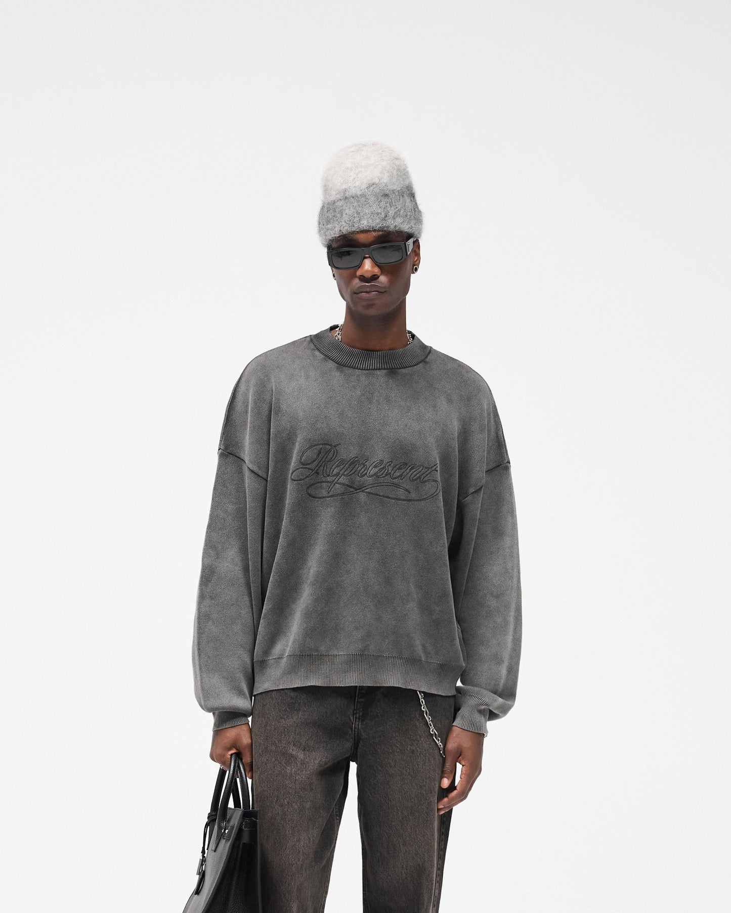 Stamped Sweater - Vintage Grey