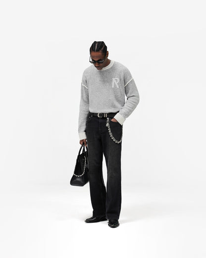 Kick Flare Denim - Aged Black