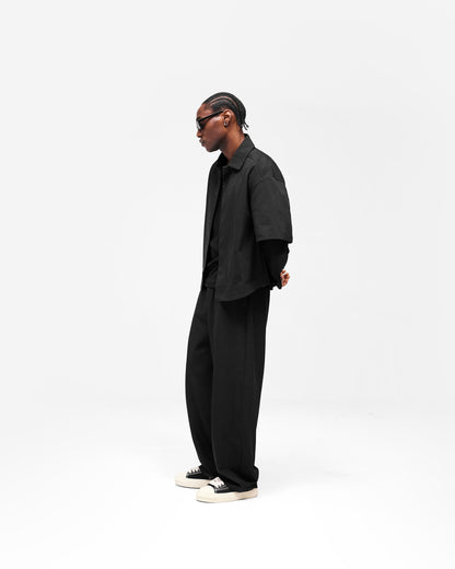 Initial Short Sleeve Shirt - Jet Black