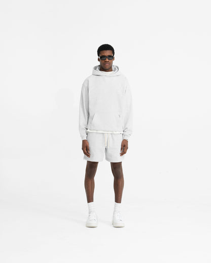 Initial Oversized Hoodie - Ice Grey Marl