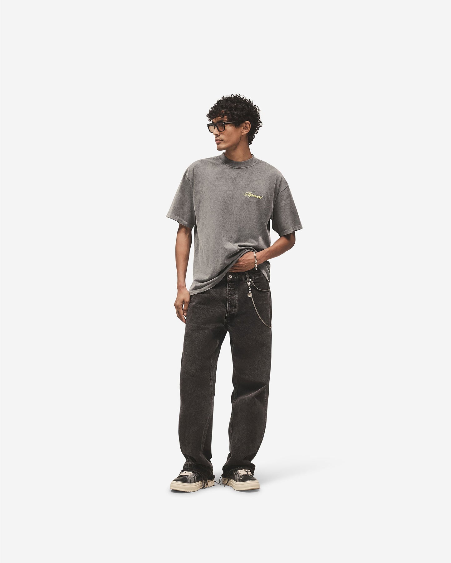 Script Logo T-Shirt - Vintage Grey