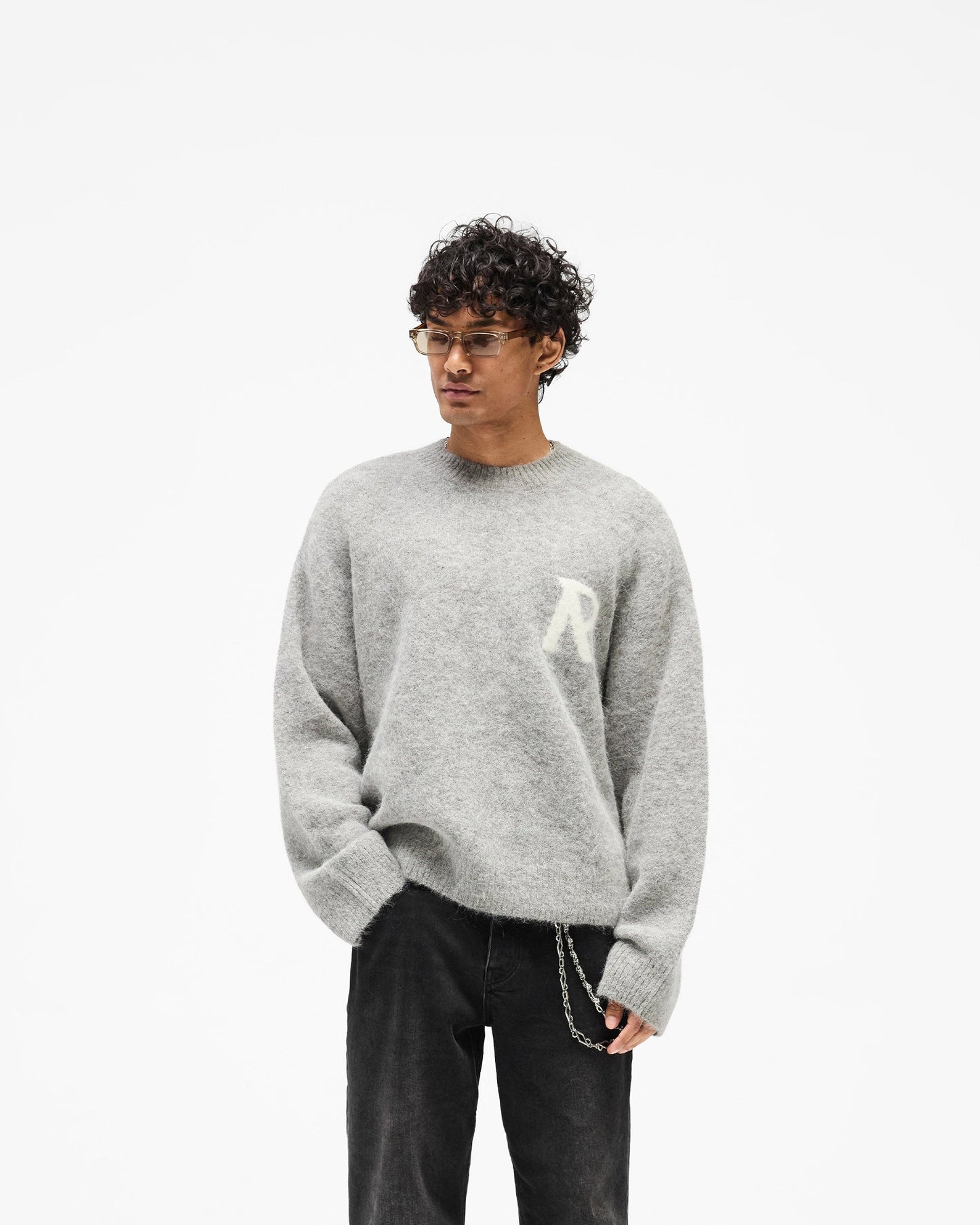 Logo Knit Sweater - Grey