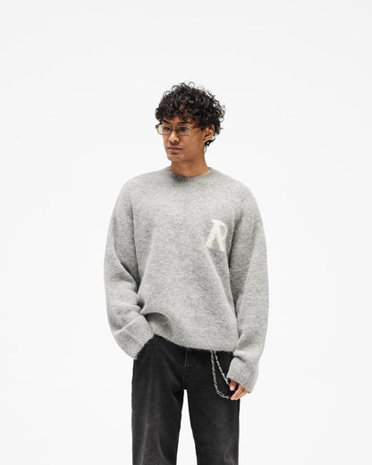 Logo Knit Sweater - Grey
