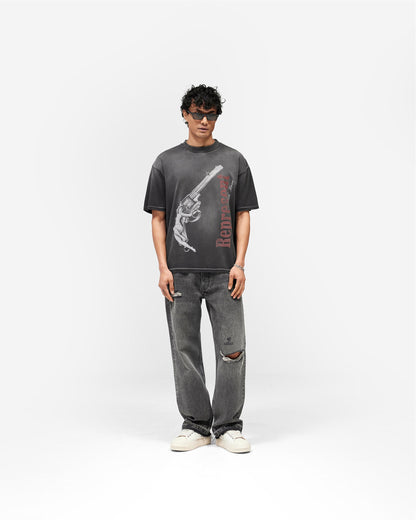 Loaded With Love T-Shirt - Stained Black