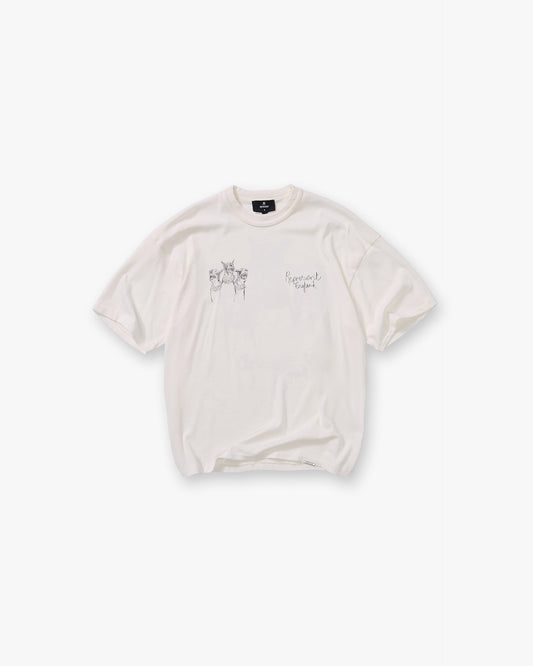 Hand Drawn Thoroughbred T-Shirt - Flat White