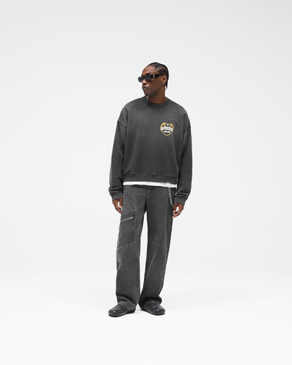 Angel Border Sweater - Stained Black