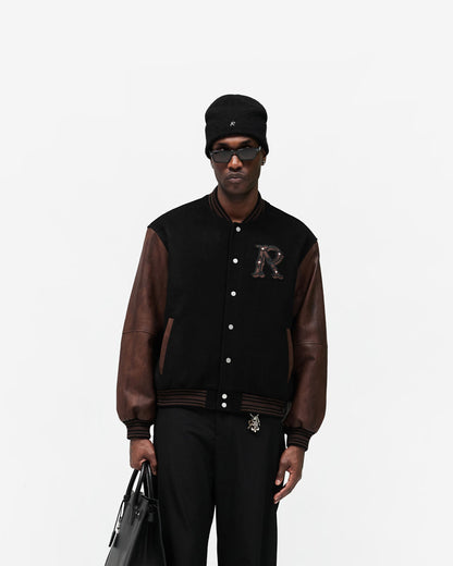 Varsity Bomber - Jet Black