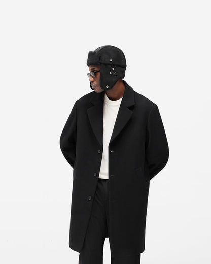 Relaxed Overcoat - Jet Black