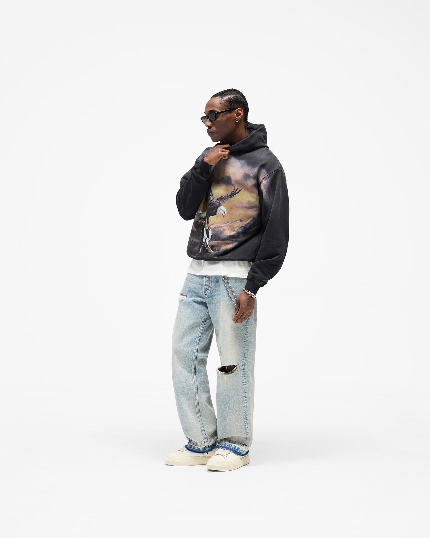 Chrome Flight Hoodie - Stained Black
