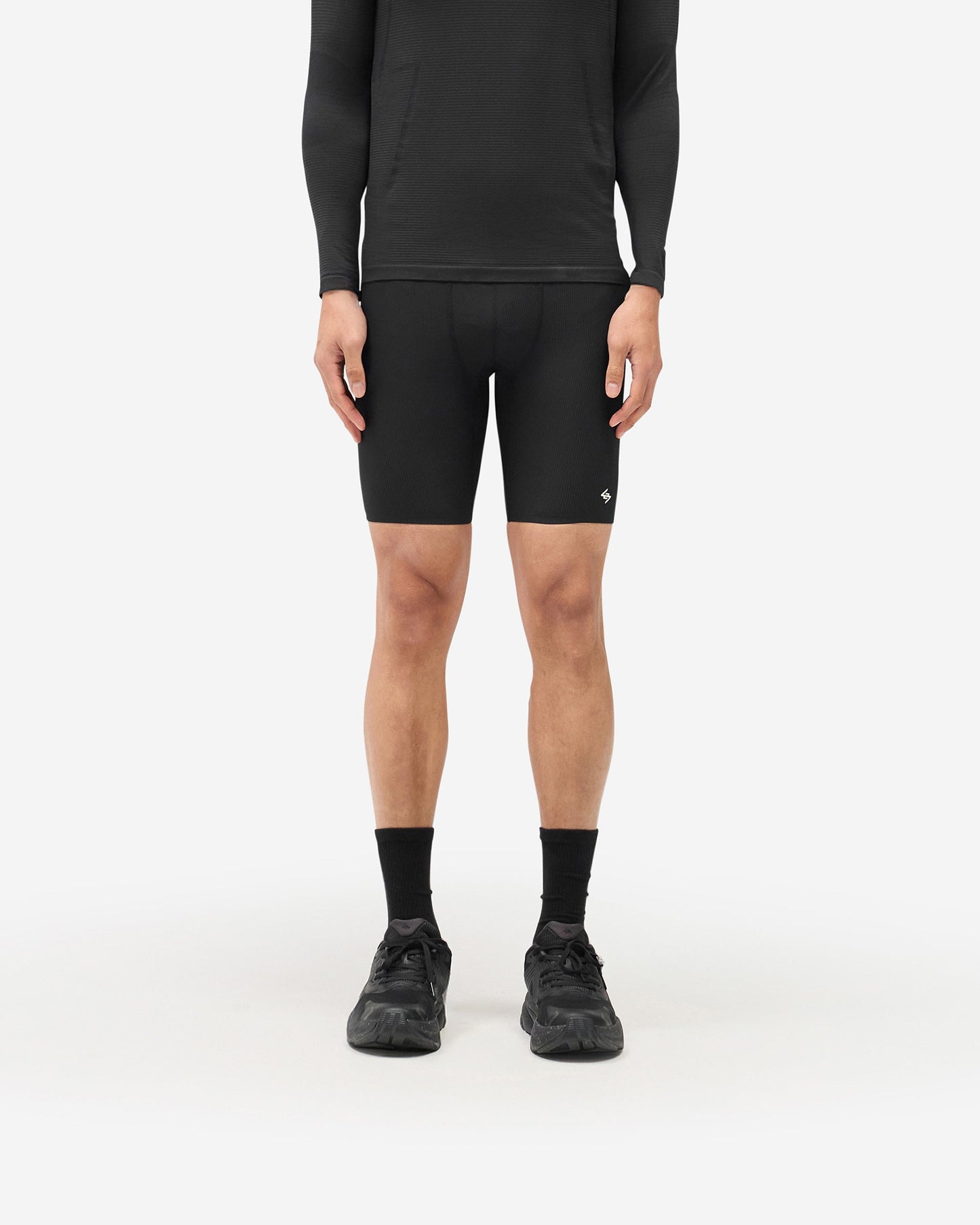 247 Ribbed Half Tight - Black