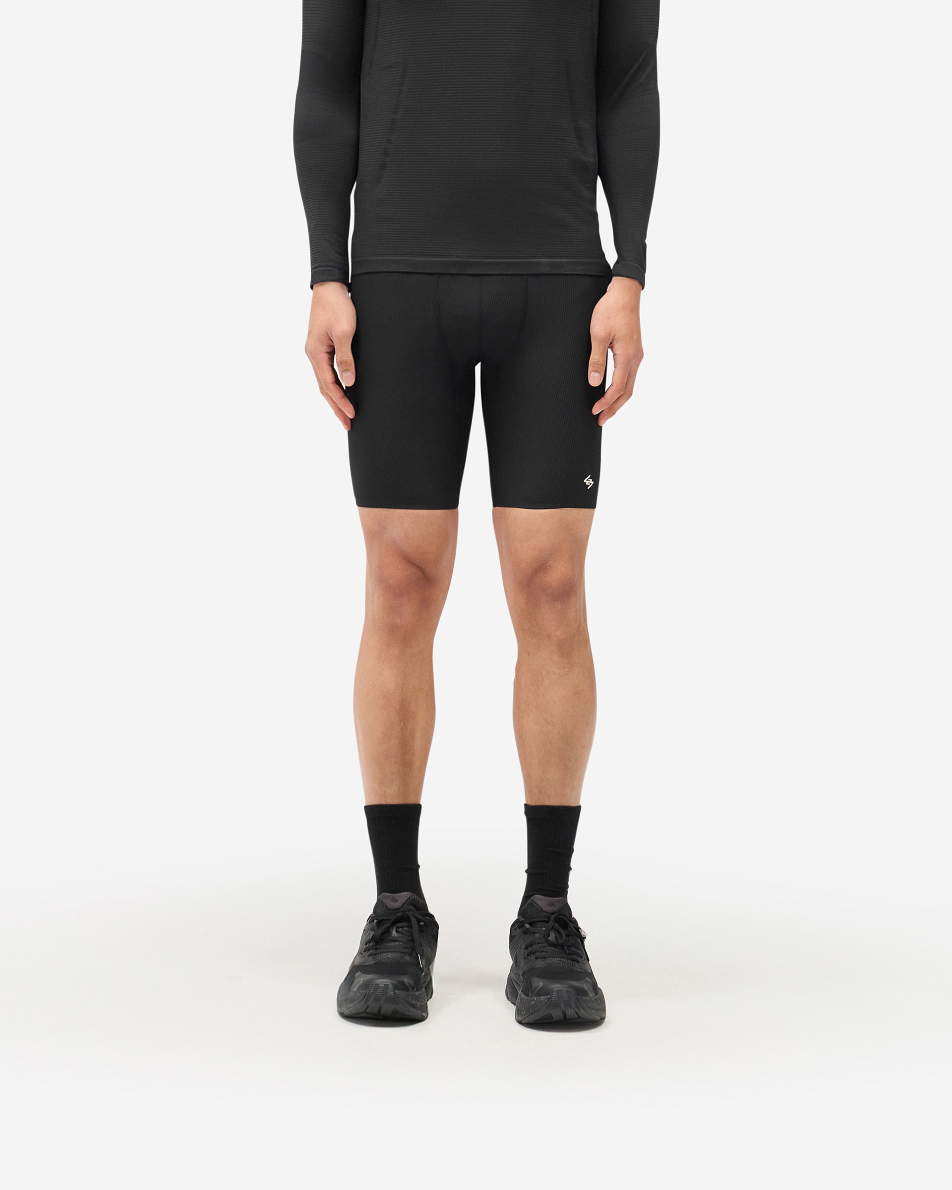 247 Ribbed Half Tight - Black