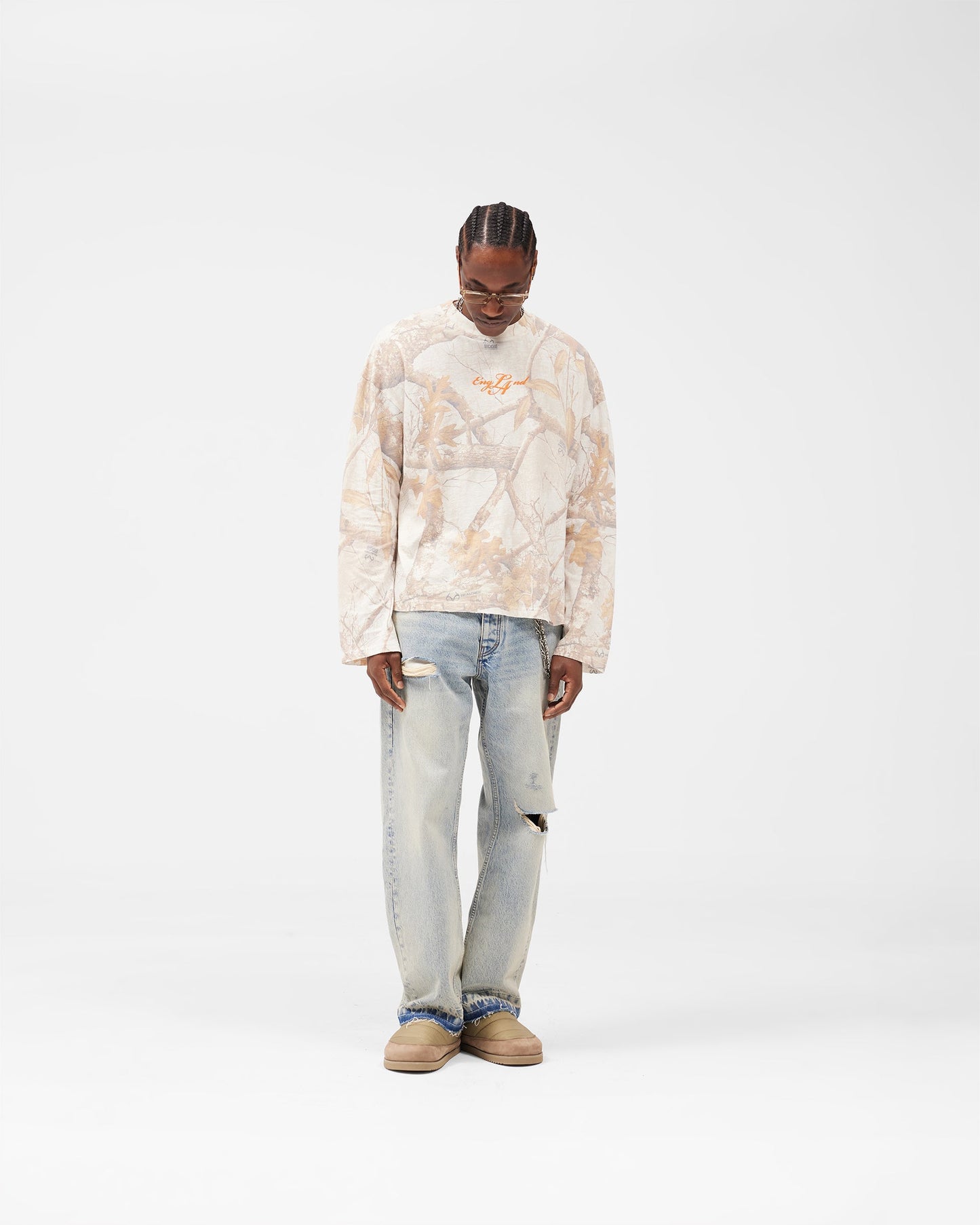 EngLAnd Long Sleeve T-Shirt - Washed White Realtree®