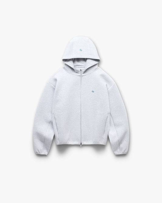 247 Form Zip Hoodie - Grey Marl