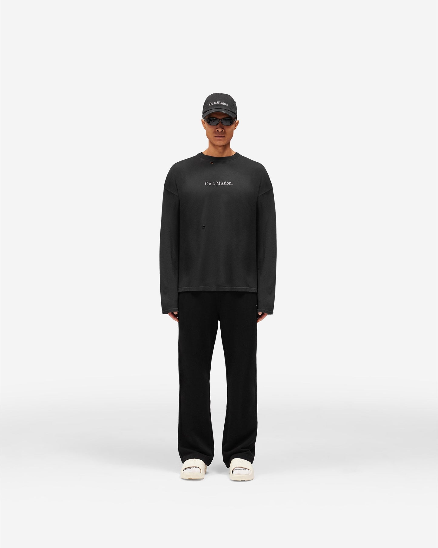 247 On A Mission Long Sleeve T-Shirt - Jet Black
