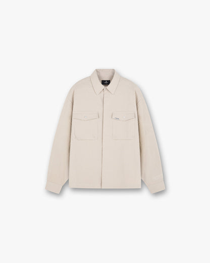 Textured Long Sleeve Shirt - Champagne