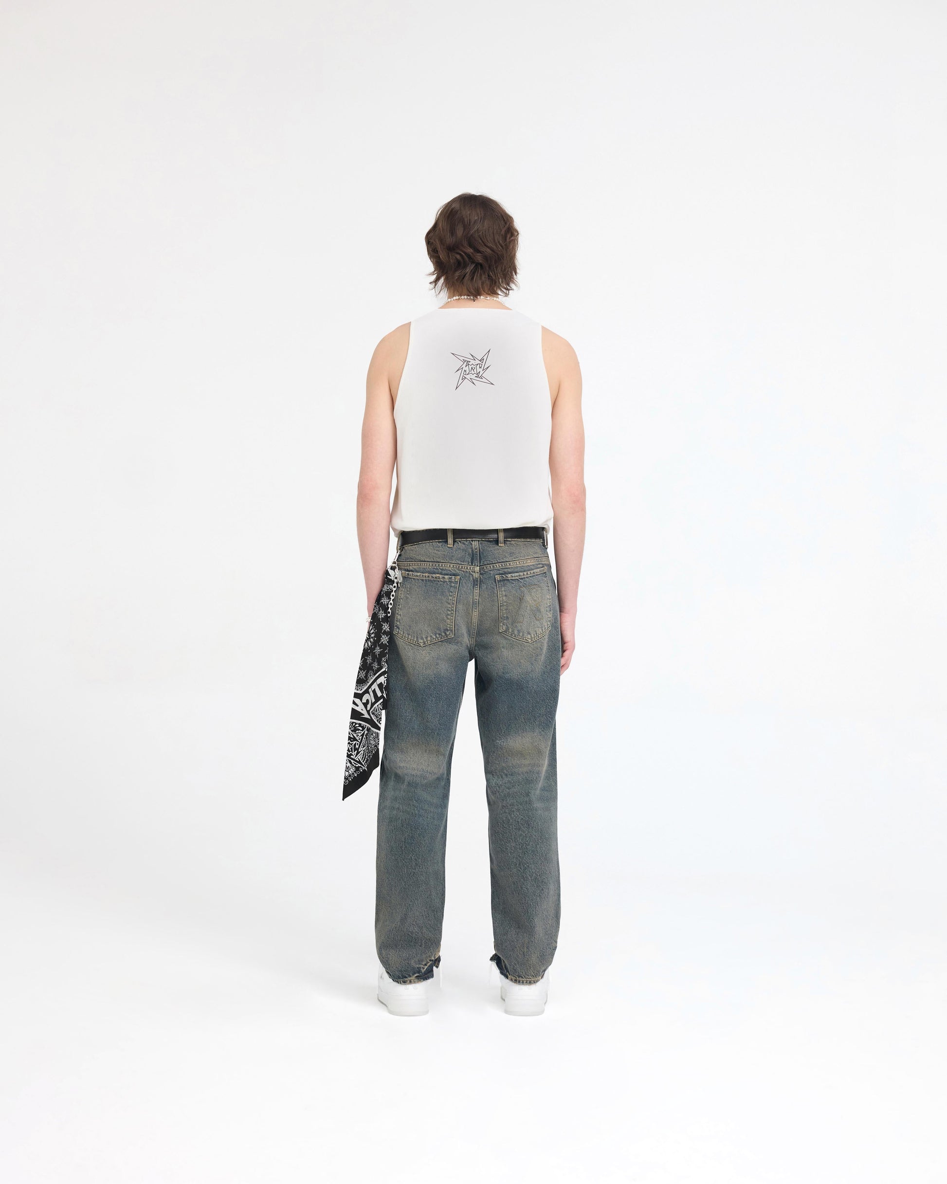 Represent X Metallica Local Crew Vest - Flat White